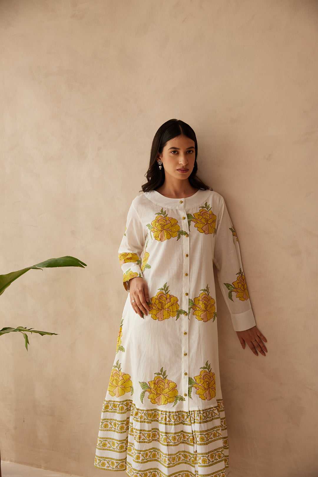 Petal Play Dress Pink & Yellow Blooms