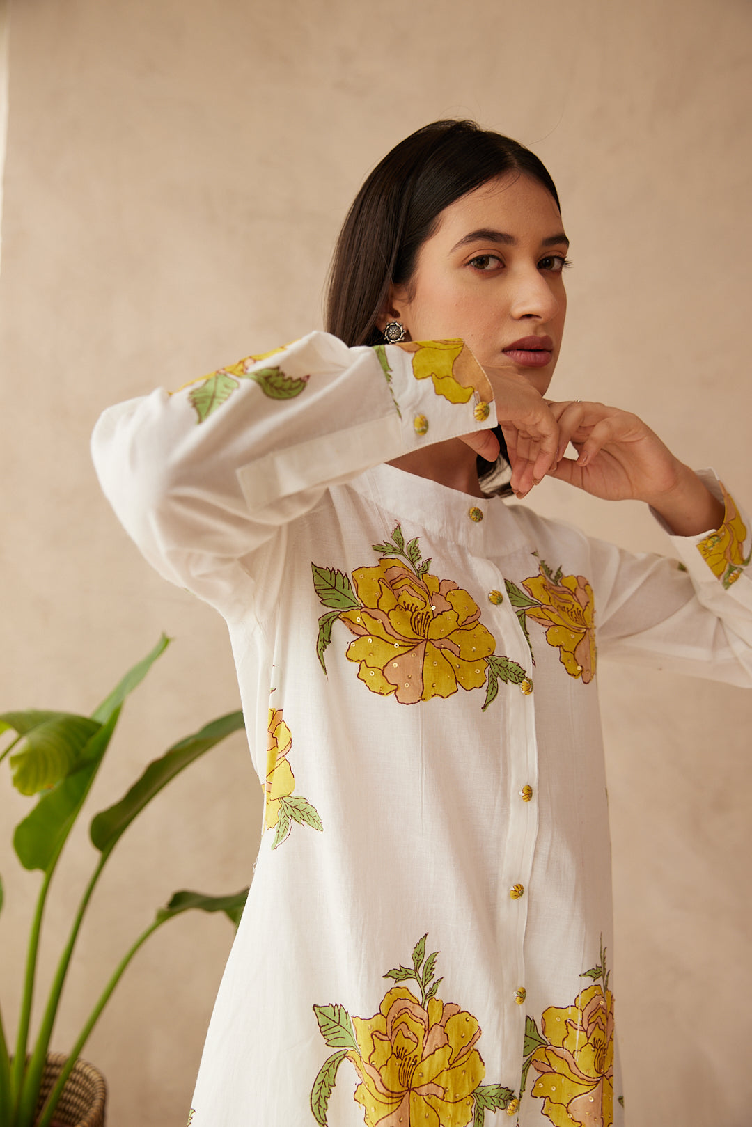 Petal Play Dress Pink & Yellow Blooms