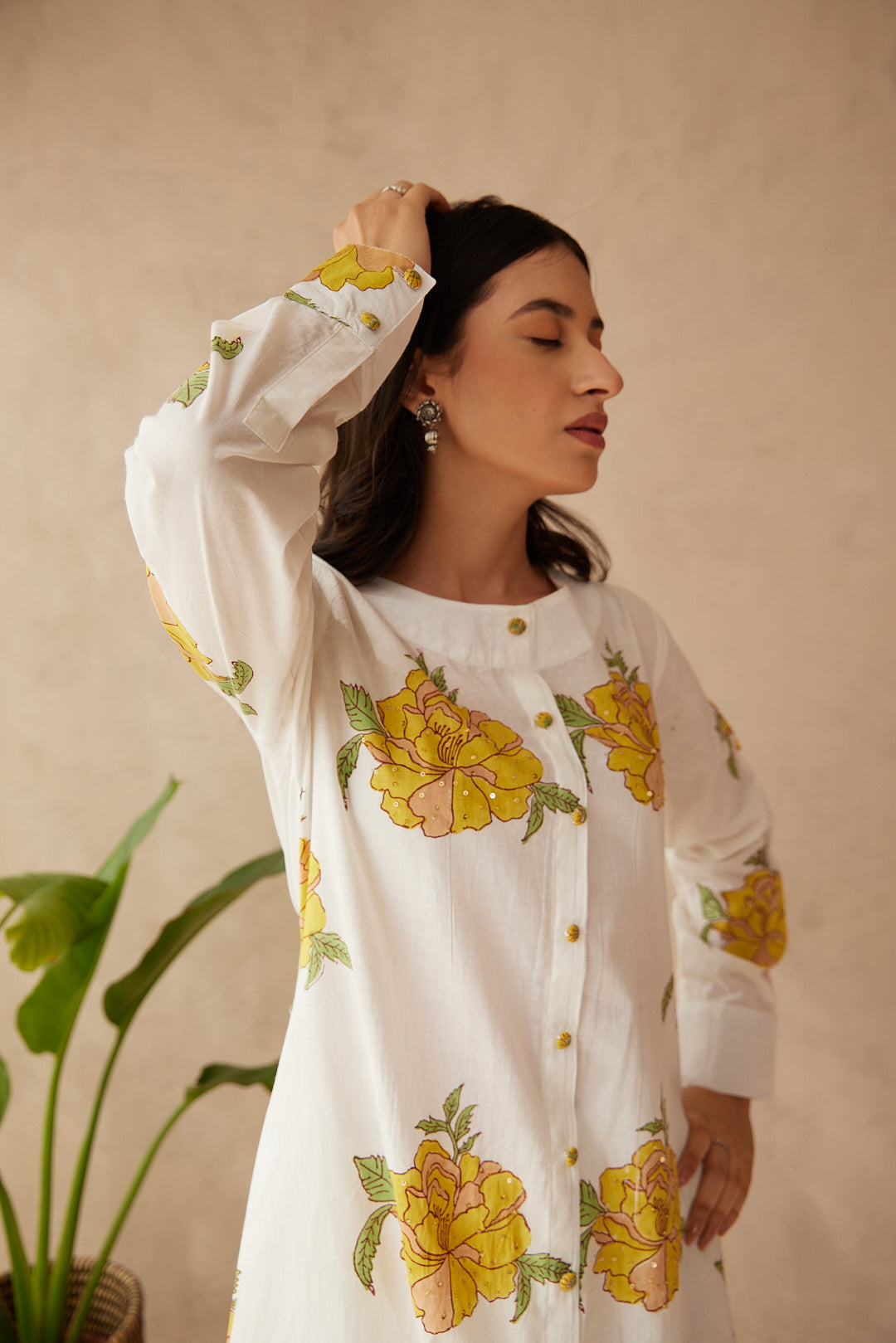 Petal Play Dress Pink & Yellow Blooms