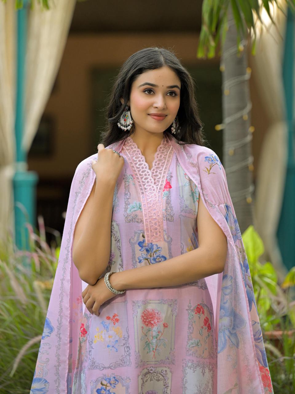 Floral Whispers in Powder Blue and Blush Rose