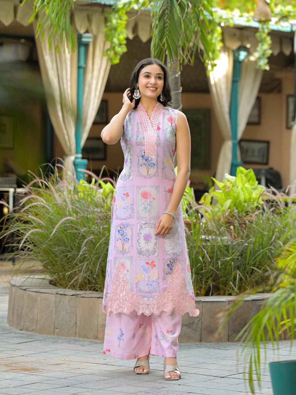 Floral Whispers in Powder Blue and Blush Rose