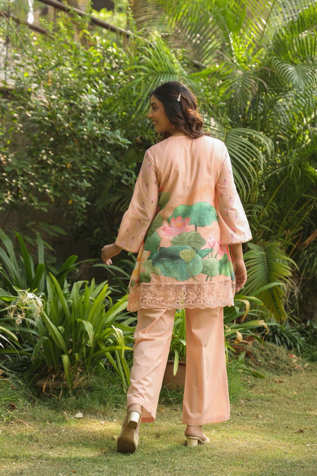 Lotus Bloom Harmony in Peach Blush, Sunshine Beige & Aqua Mist