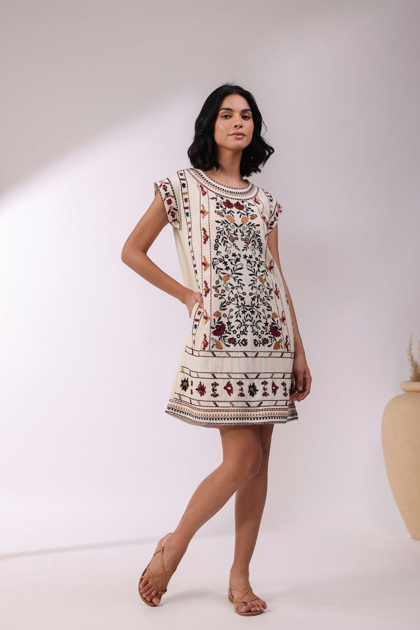 Embroidered Elegance One-Piece Dress for Women