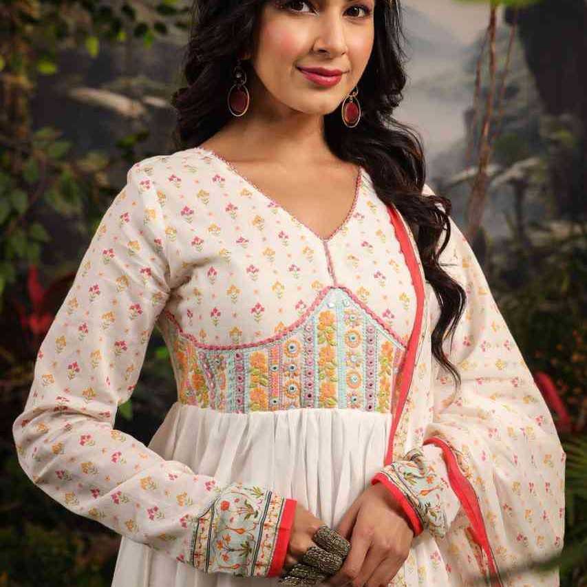 Ethereal Elegance Gown with Dupatta Set