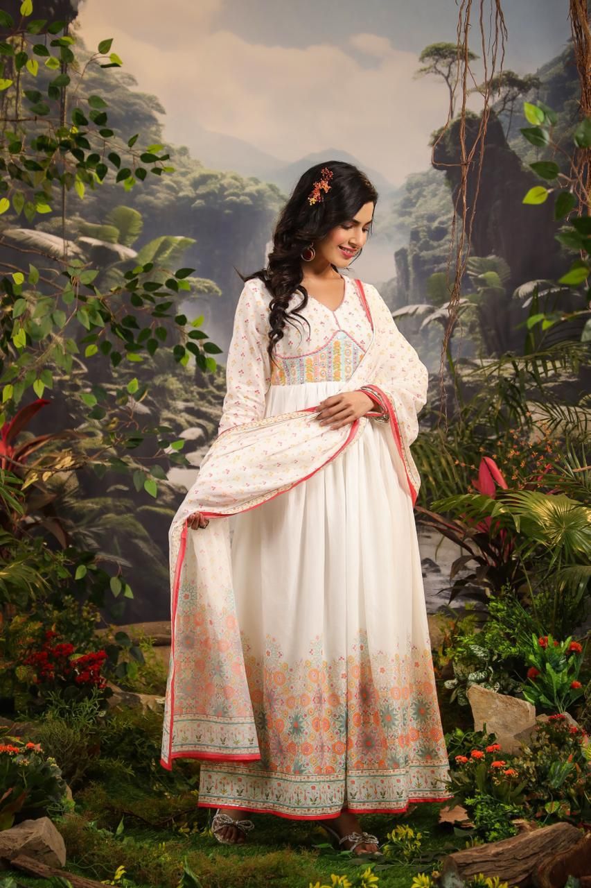 Ethereal Elegance Gown with Dupatta Set