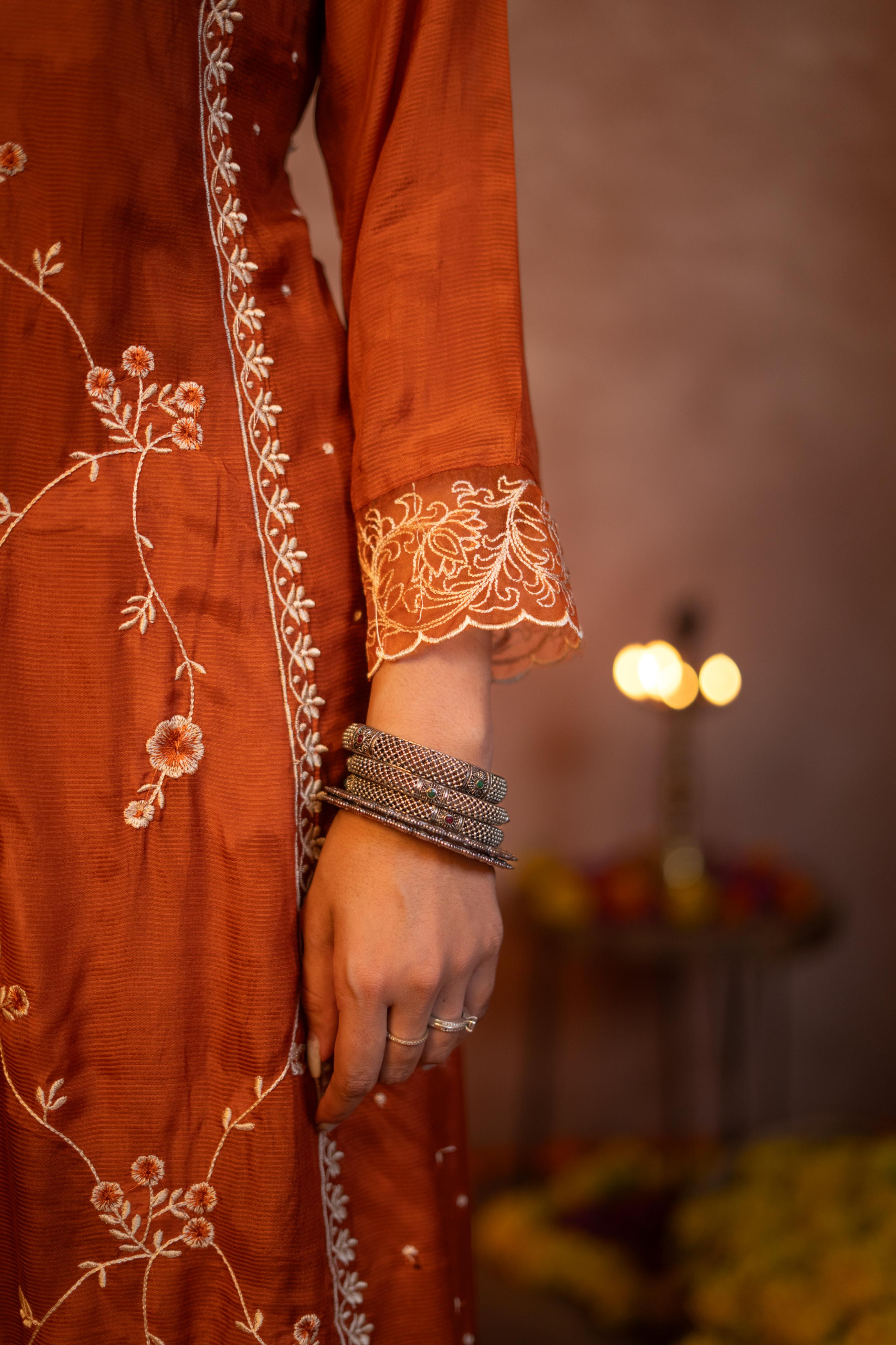 Mustard & Rust Noor Anarkali Set