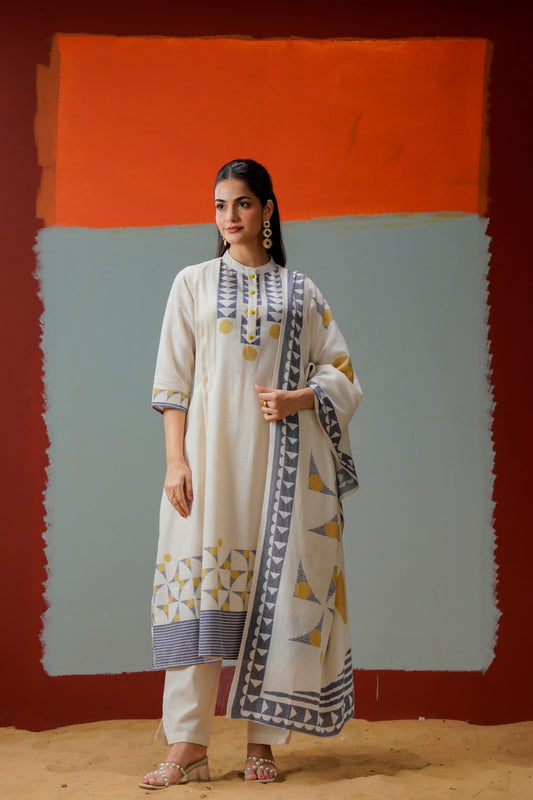 Ivory Prism Kurta Set