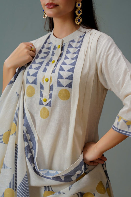 Ivory Prism Kurta Set