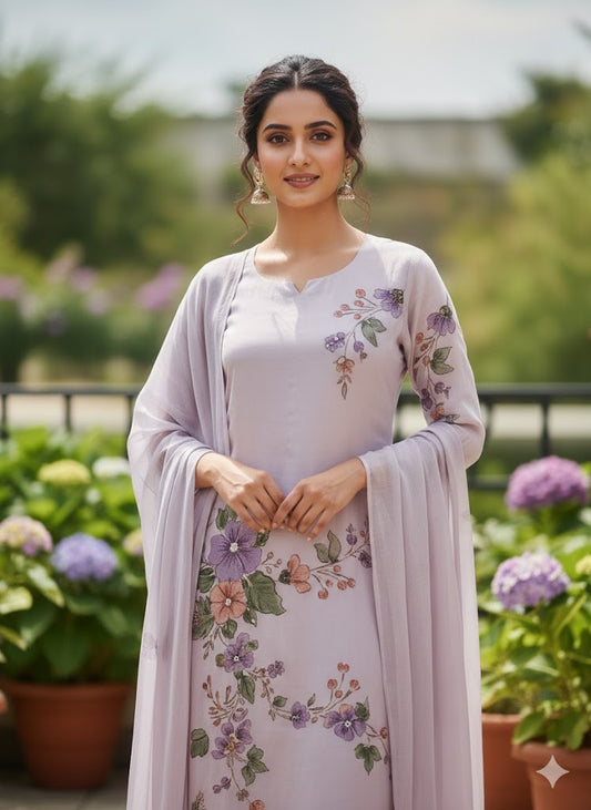 Lavender Flora Charm Set