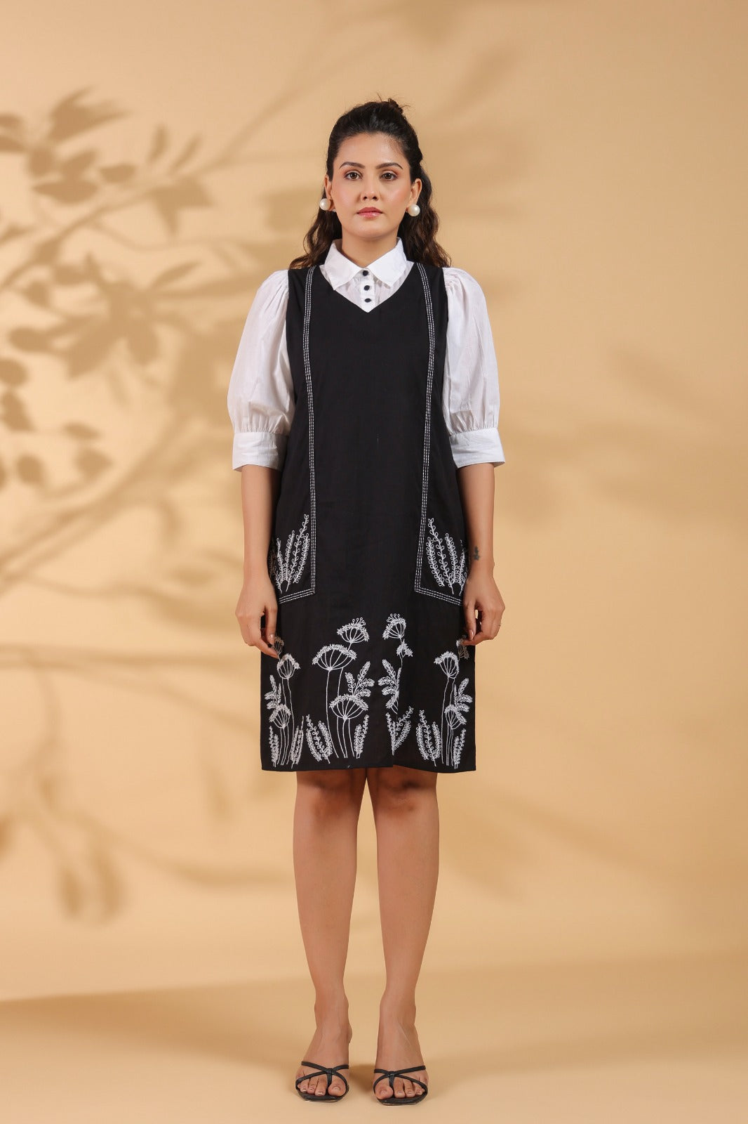 Floral Noir Pinafore