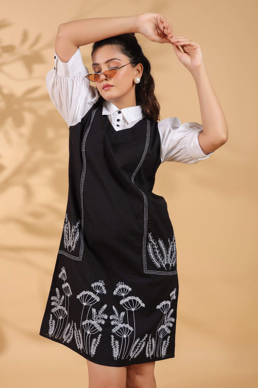 Floral Noir Pinafore