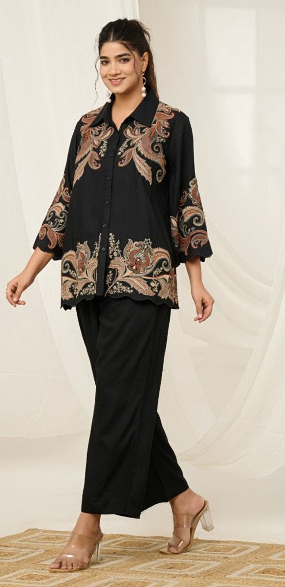 Paisley black coordset