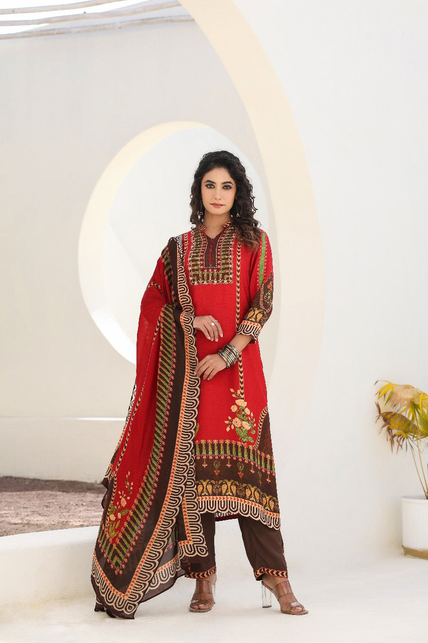 The Artistic Red suit set
