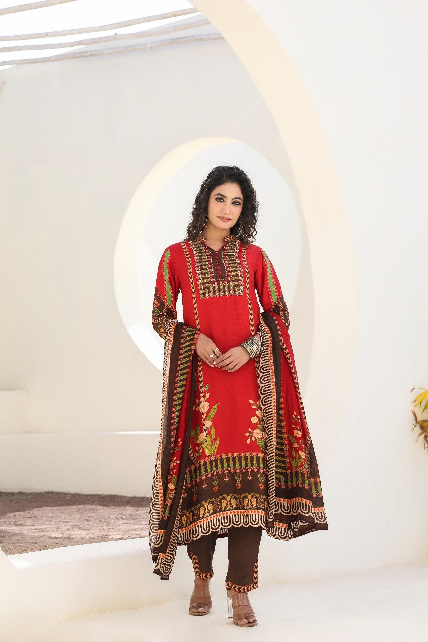 The Artistic Red suit set