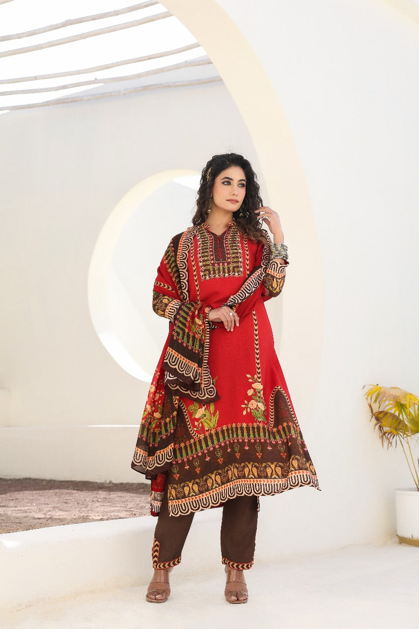 The Artistic Red suit set