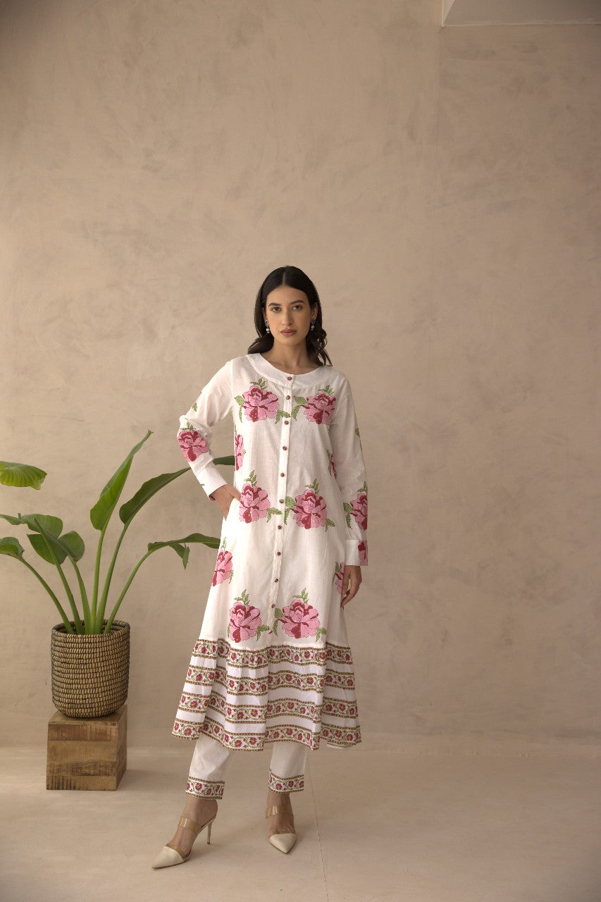 Petal Play Dress  Pink & Yellow Blooms