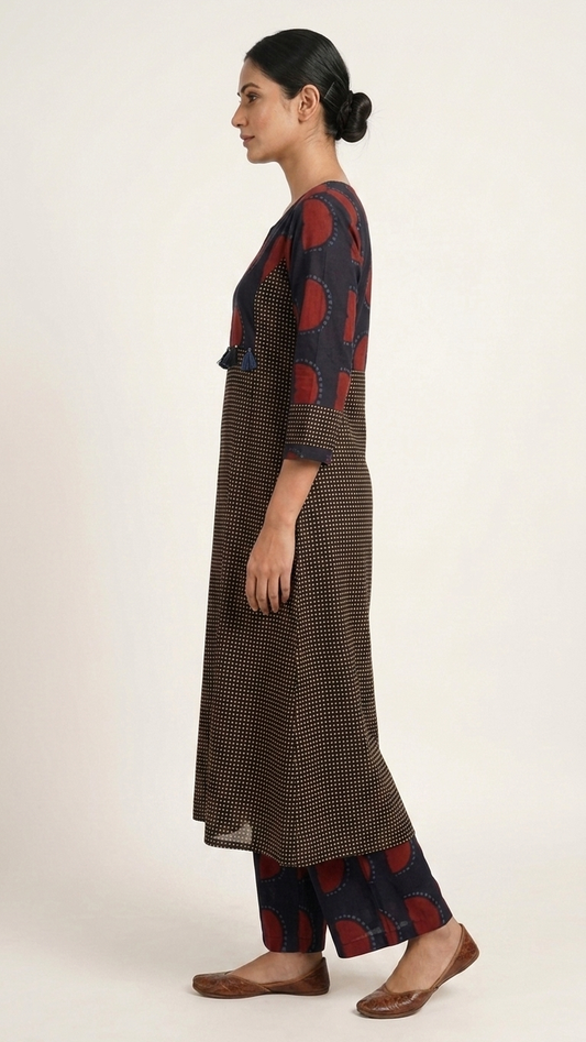 Rust Teal Noor Flare Set
