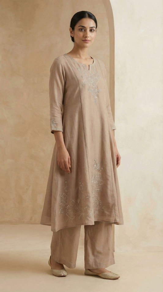 Mocha Gul A-Line Suit