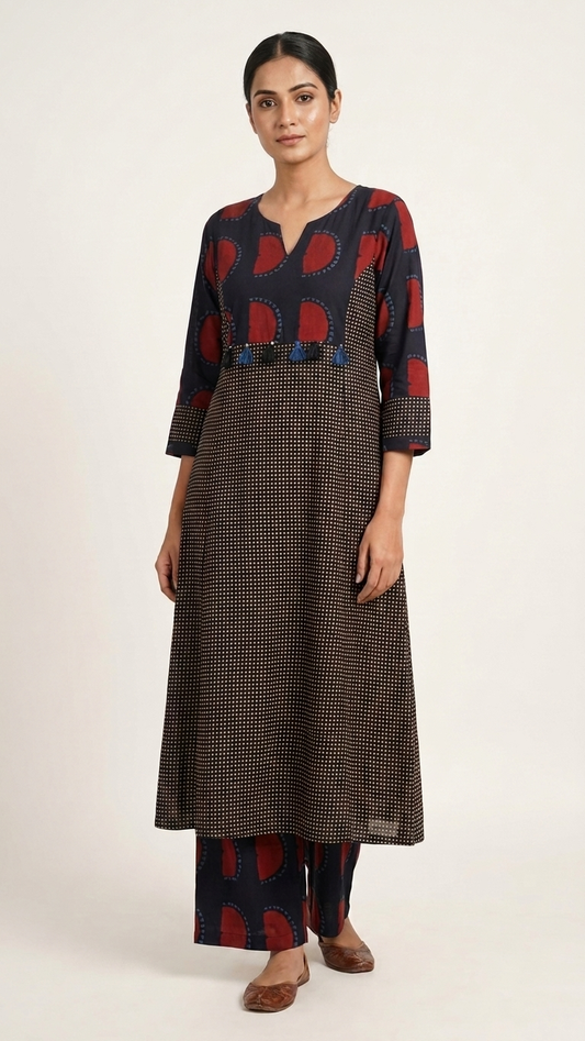 Rust Teal Noor Flare Set