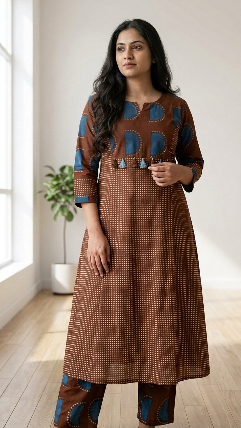 Rust Teal Noor Flare Set