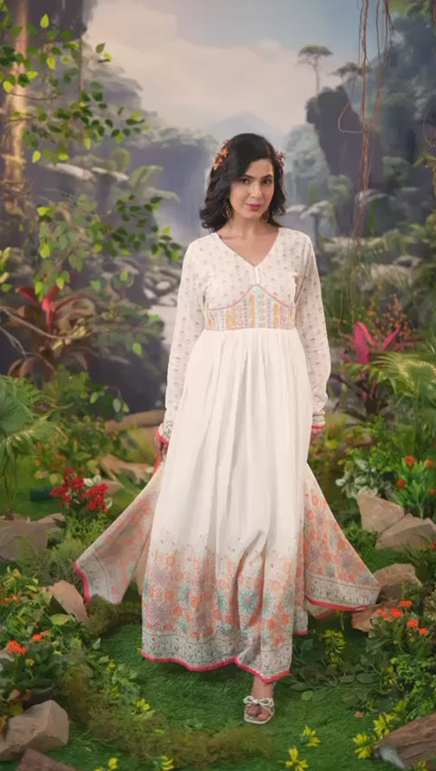 Ethereal Elegance Gown with Dupatta Set